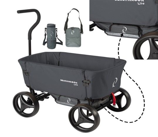 Beachwagon STURDY - Donkergrijs Combideal 3-2