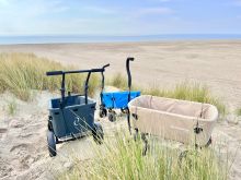 Beachwagon LITE Opvouwbare bolderkar - Zandbruin