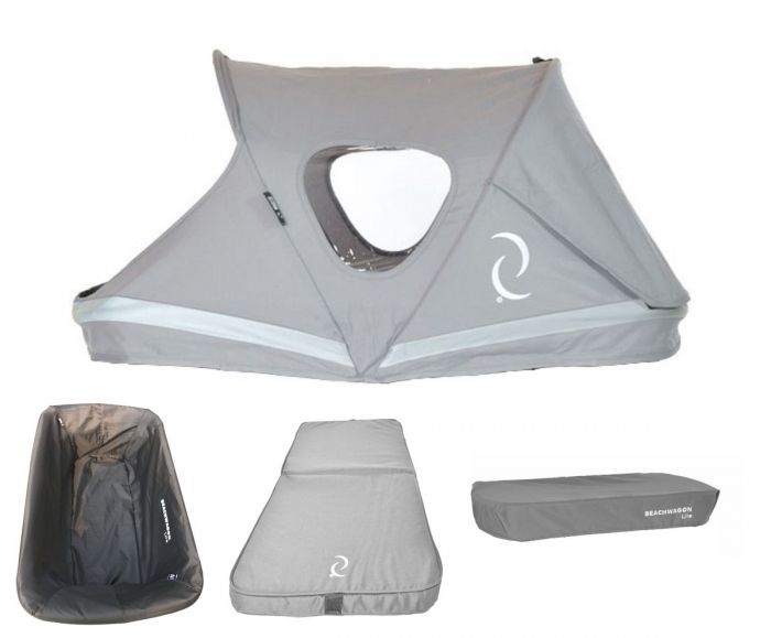 Beachwagon Accessoire Set voor LITE+STURDY - CD14 Incl. Huif, Matras, Beschermhoes en Afdekhoes